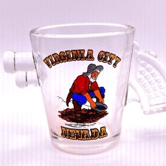 Vintage Virginia City Nevada Shot‎ Glass Shaped Like Pistol - Picture 1 of 9